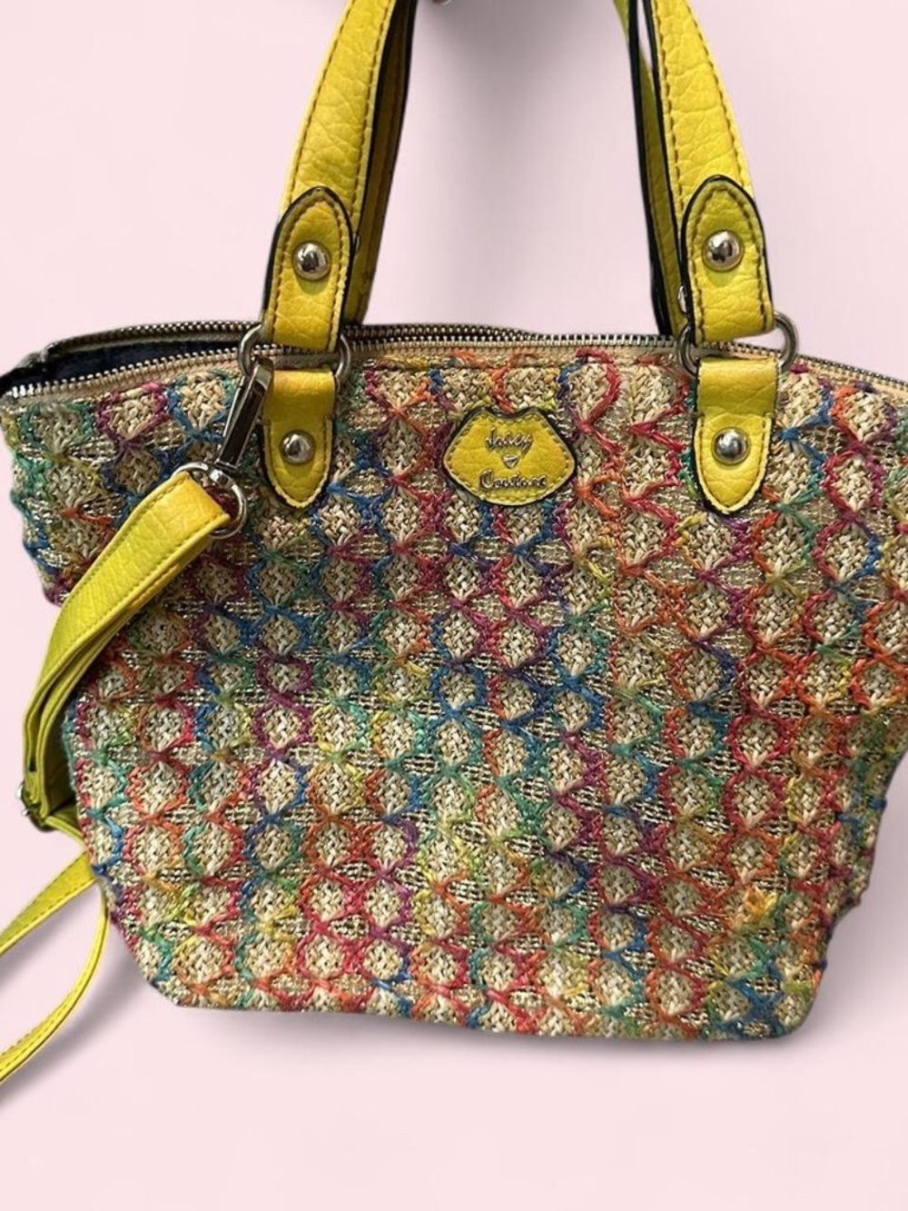 vintage juicy couture multicolored woven bag